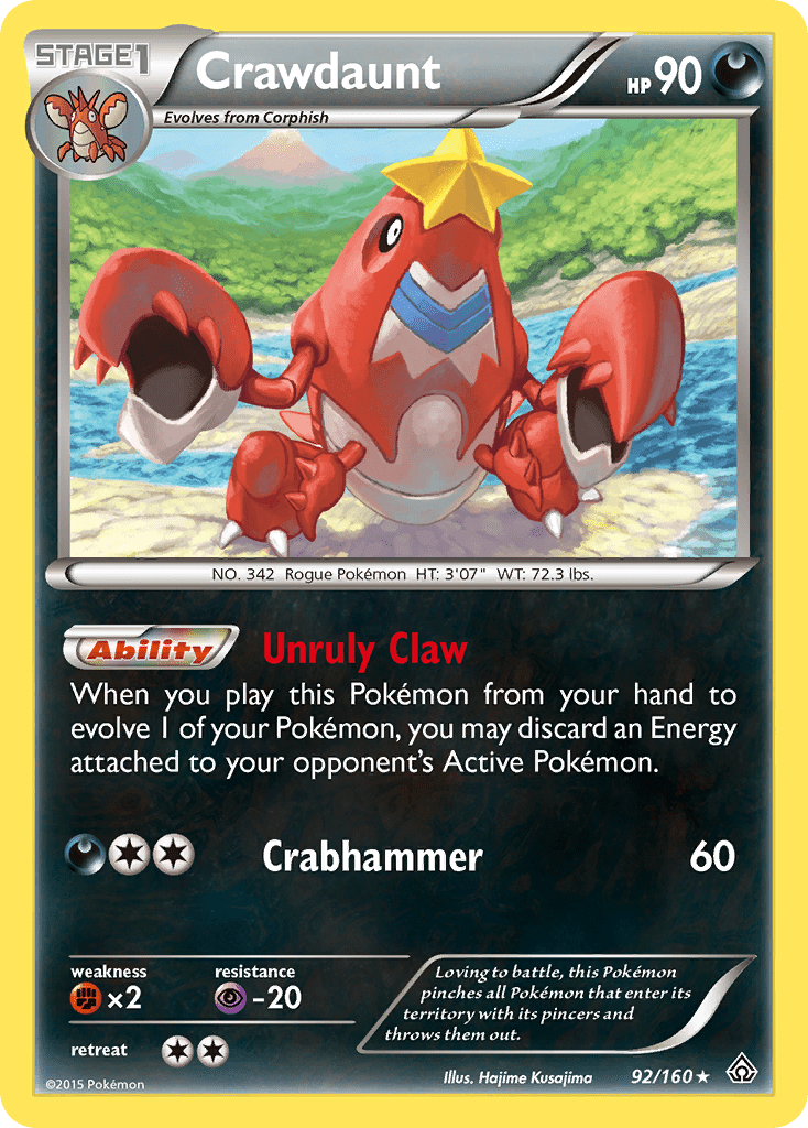 Crawdaunt (92/160) [XY: Primal Clash] Pokemon Single Pokémon  | Multizone: Comics And Games