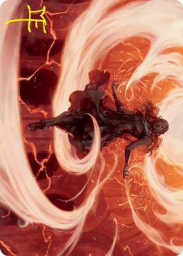 Crackle with Power Art Card (Gold-Stamped Signature) [Strixhaven: School of Mages Art Series] MTG Single Magic: The Gathering  | Multizone: Comics And Games