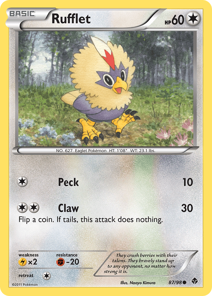 Rufflet (87/98) [Black & White: Emerging Powers] Pokemon Single Pokémon  | Multizone: Comics And Games