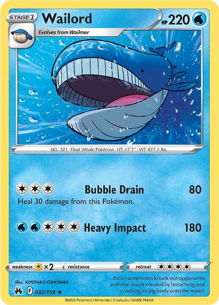 Wailord (032/159) [Sword & Shield: Crown Zenith] Pokemon Single Pokémon  | Multizone: Comics And Games