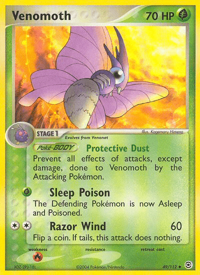 Venomoth (49/112) [EX: FireRed & LeafGreen] Pokemon Single Pokémon  | Multizone: Comics And Games