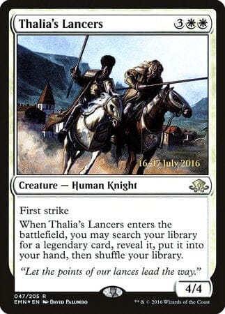 Thalia's Lancers [Eldritch Moon Promos] MTG Single Magic: The Gathering  | Multizone: Comics And Games