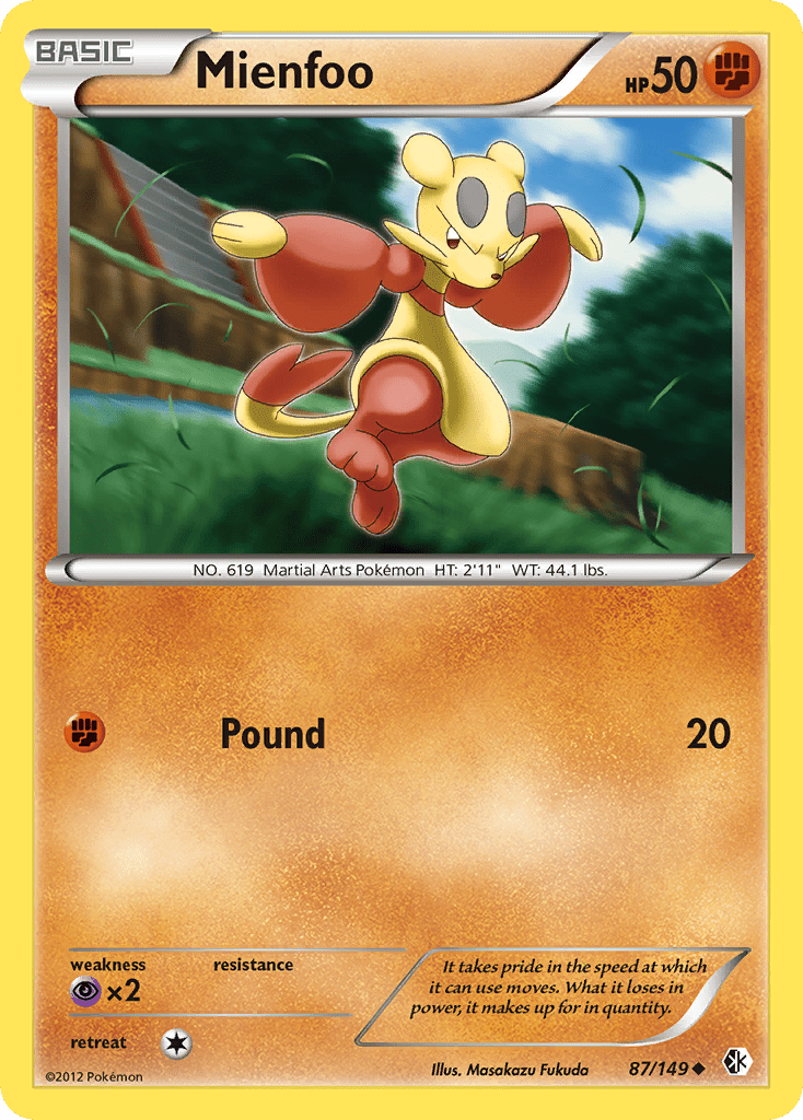 Mienfoo (87/149) [Black & White: Boundaries Crossed] Pokemon Single Pokémon  | Multizone: Comics And Games