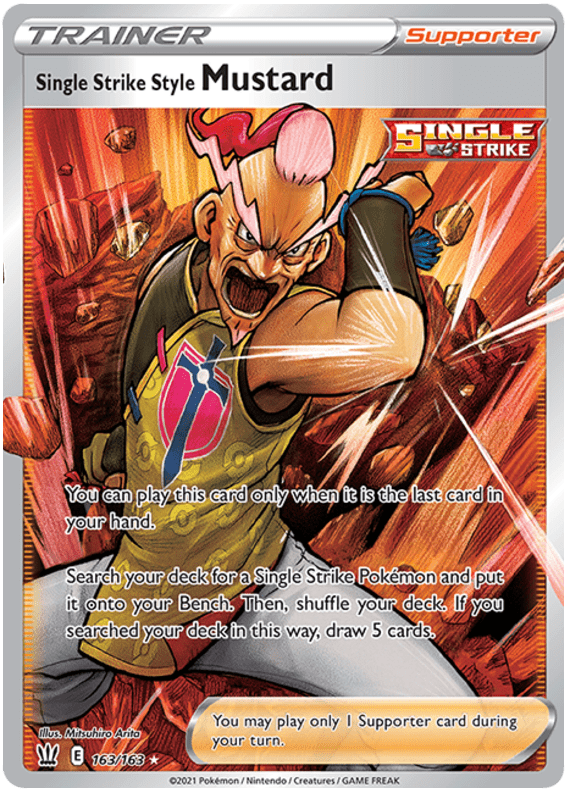 Single Strike Style Mustard (163/163) [Sword & Shield: Battle Styles] Pokemon Single Pokémon  | Multizone: Comics And Games