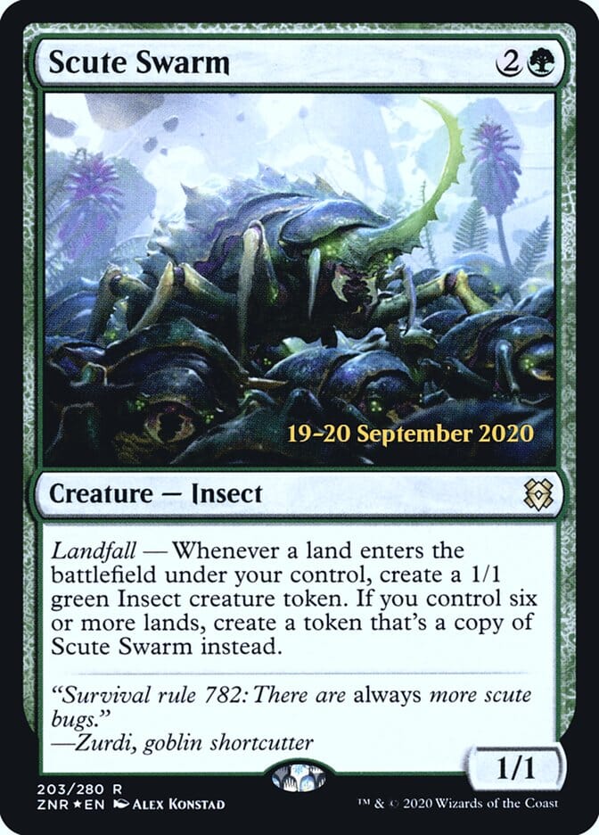 Scute Swarm [Zendikar Rising Prerelease Promos] MTG Single Magic: The Gathering  | Multizone: Comics And Games