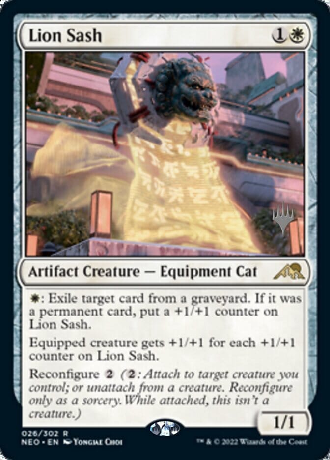 Lion Sash (Promo Pack) [Kamigawa: Neon Dynasty Promos] MTG Single Magic: The Gathering  | Multizone: Comics And Games