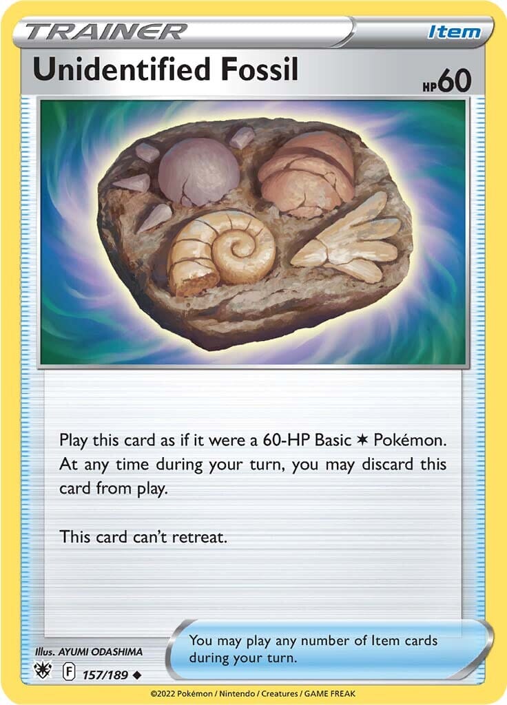Unidentified Fossil (157/189) [Sword & Shield: Astral Radiance] Pokemon Single Pokémon  | Multizone: Comics And Games