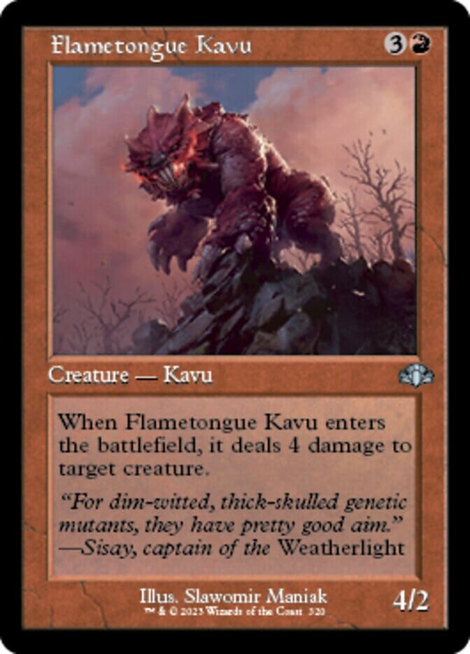 Flametongue Kavu (Retro) [Dominaria Remastered] MTG Single Magic: The Gathering  | Multizone: Comics And Games