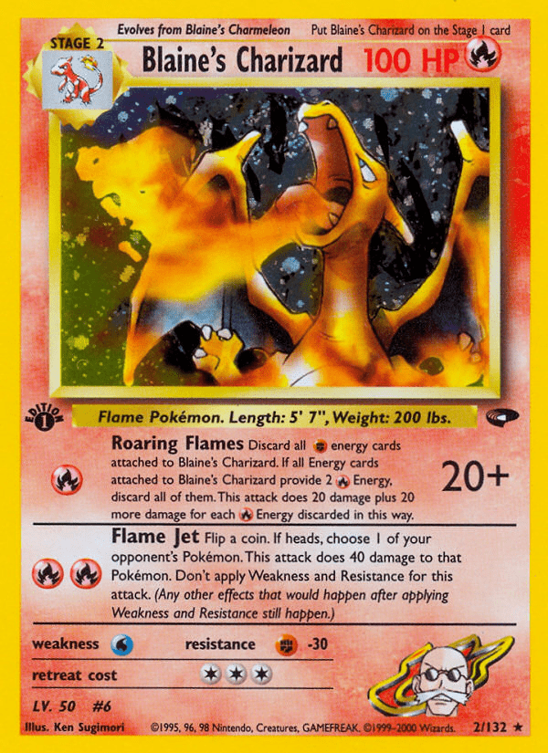 Blaine's Charizard (2/132) [Gym Challenge 1st Edition] Pokemon Single Pokémon  | Multizone: Comics And Games