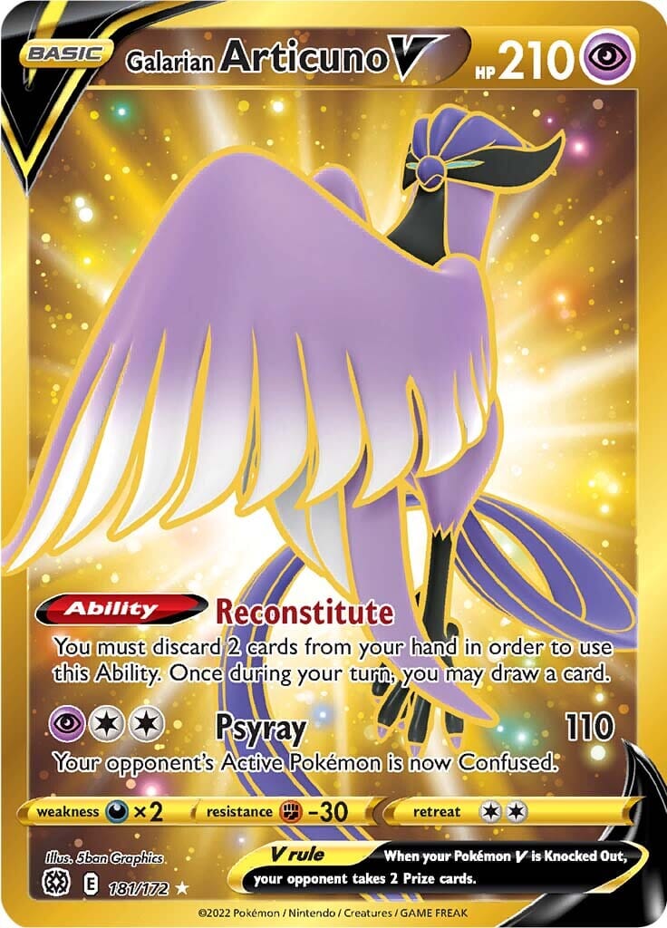 Galarian Articuno V (181/172) [Sword & Shield: Brilliant Stars] Pokemon Single Pokémon  | Multizone: Comics And Games