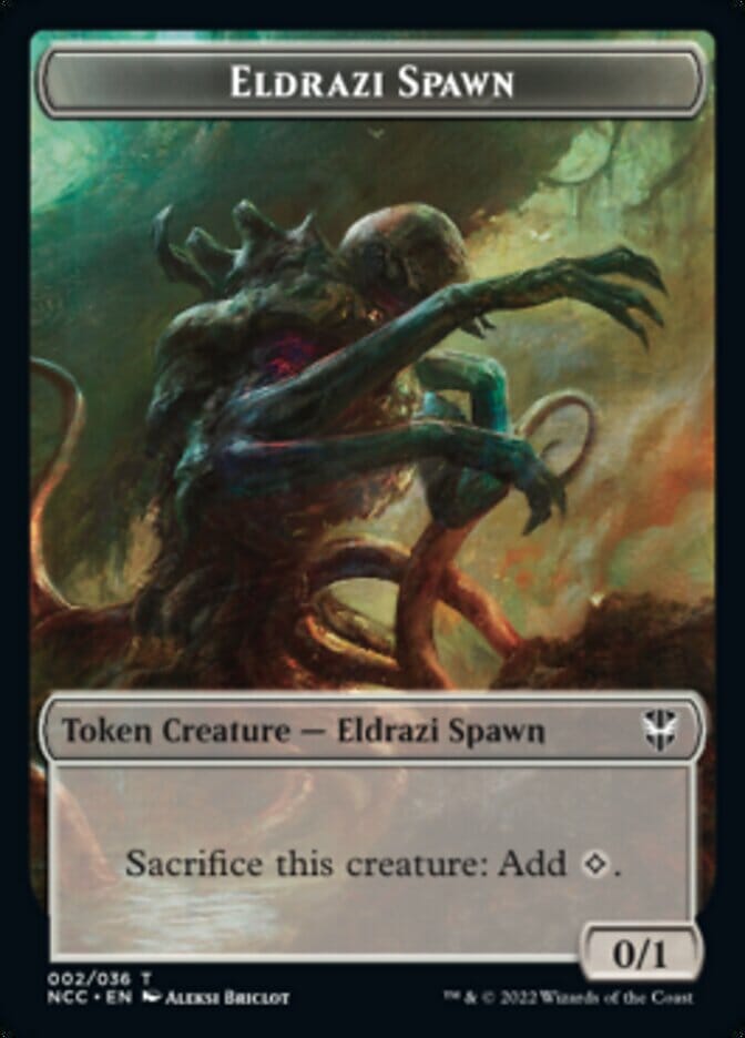 Eldrazi Spawn // Human Double-sided Token [Streets of New Capenna Commander Tokens] MTG Single Magic: The Gathering  | Multizone: Comics And Games