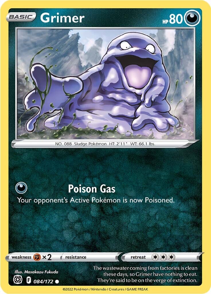 Grimer (084/172) [Sword & Shield: Brilliant Stars] Pokemon Single Pokémon  | Multizone: Comics And Games