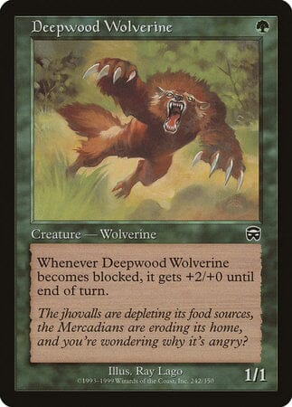 Deepwood Wolverine [Mercadian Masques] MTG Single Magic: The Gathering  | Multizone: Comics And Games