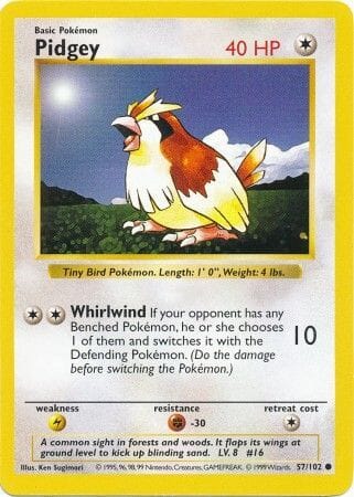 Pidgey (57/102) [Base Set Shadowless Unlimited] Pokemon Single Pokémon  | Multizone: Comics And Games