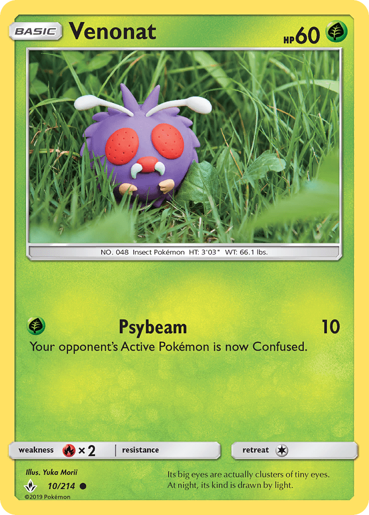 Venonat (10/214) [Sun & Moon: Unbroken Bonds] Pokemon Single Pokémon  | Multizone: Comics And Games