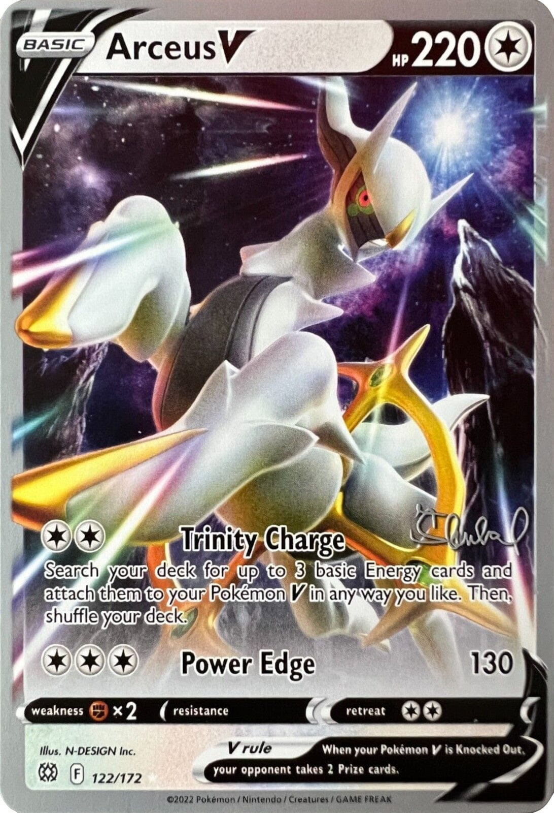 Arceus V (122/172) (ADP - Ondrej Skubal) [World Championships 2022] Pokemon Single Pokémon  | Multizone: Comics And Games