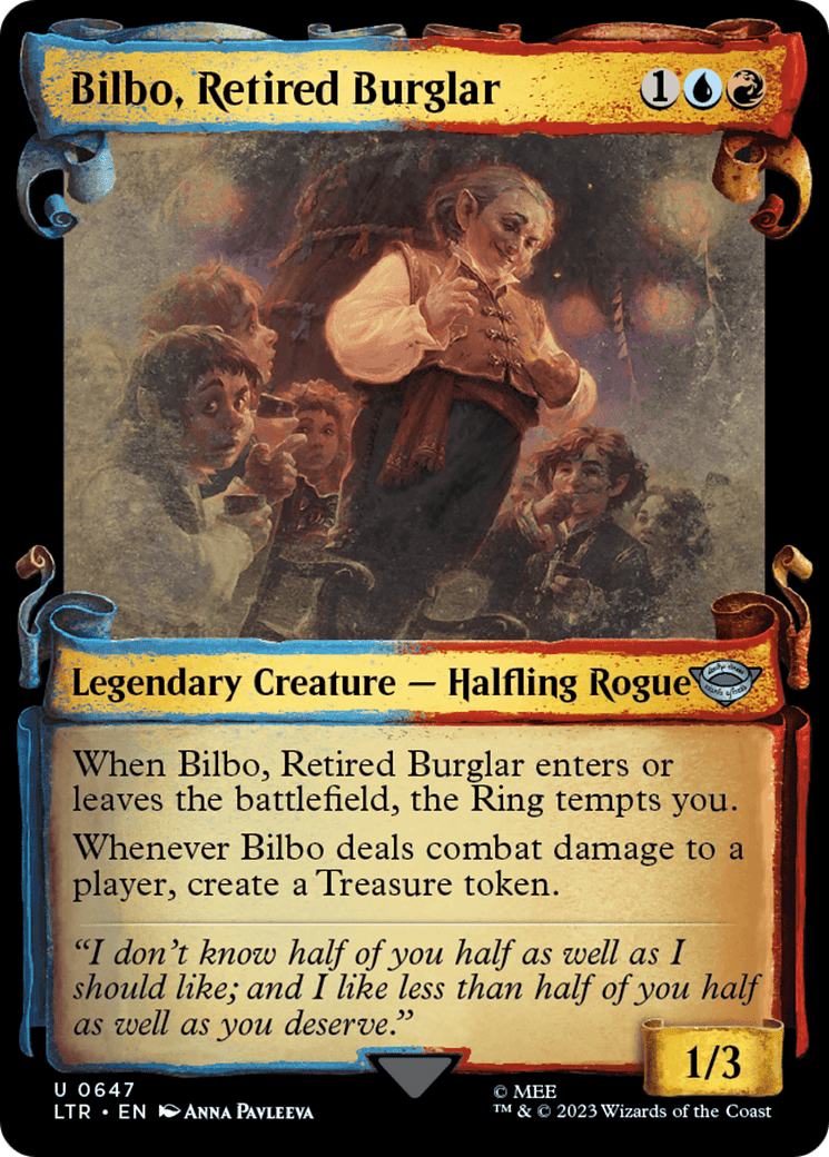 Bilbo, Retired Burglar [The Lord of the Rings: Tales of Middle-Earth Showcase Scrolls] MTG Single Magic: The Gathering  | Multizone: Comics And Games