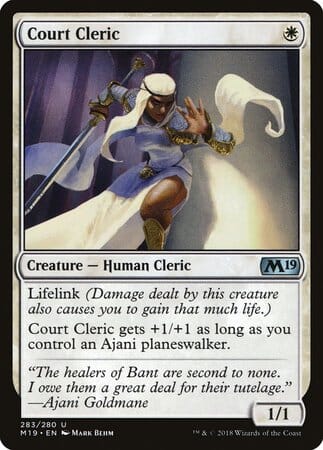 Court Cleric [Core Set 2019] MTG Single Magic: The Gathering  | Multizone: Comics And Games