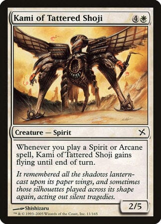 Kami of Tattered Shoji [Betrayers of Kamigawa] MTG Single Magic: The Gathering  | Multizone: Comics And Games