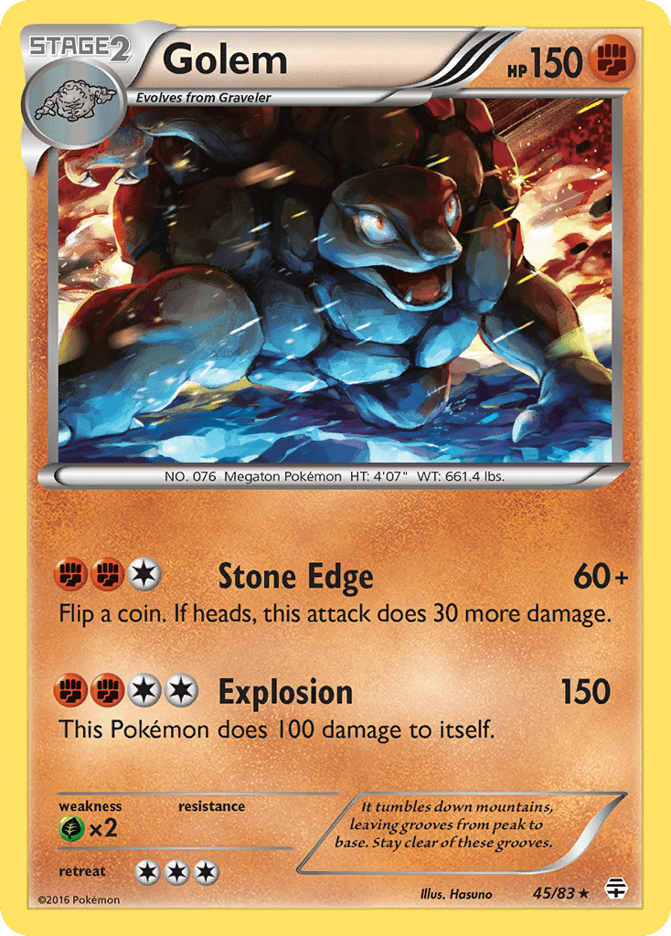 Golem (45/83) [XY: Generations] Pokemon Single Pokémon  | Multizone: Comics And Games