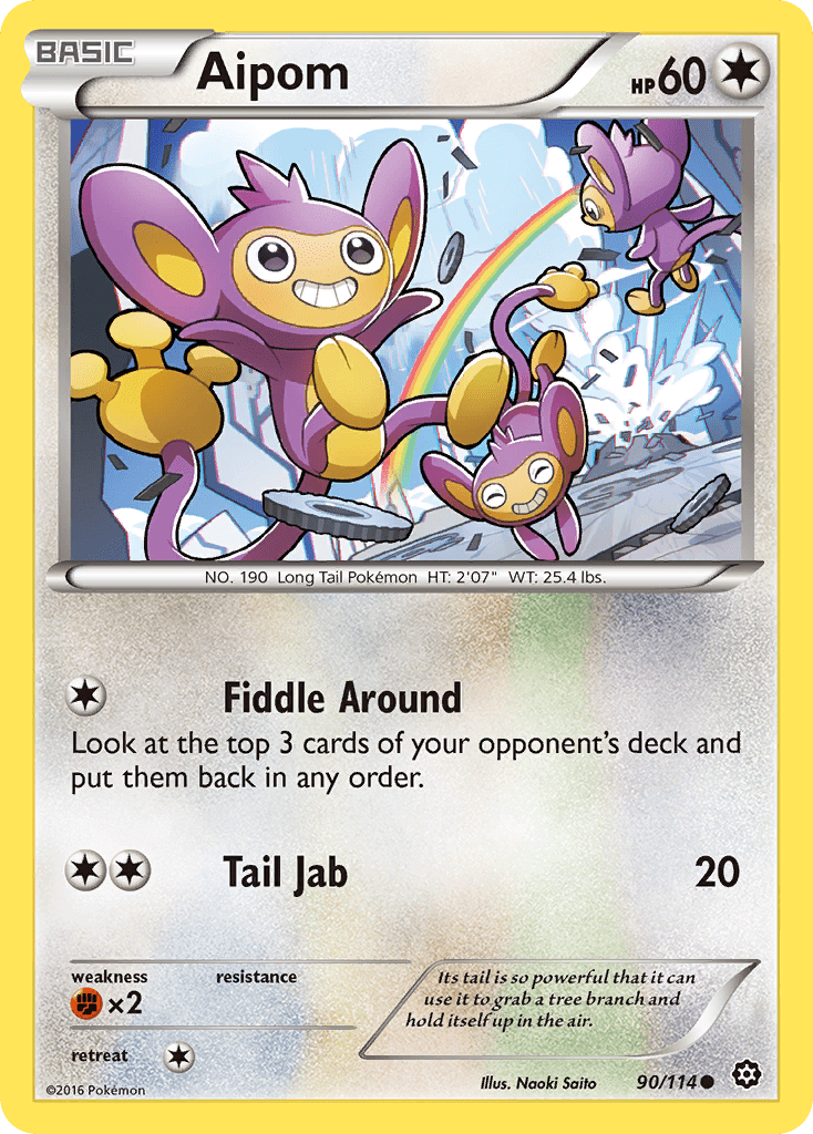 Aipom (90/114) [XY: Steam Siege] Pokemon Single Pokémon  | Multizone: Comics And Games