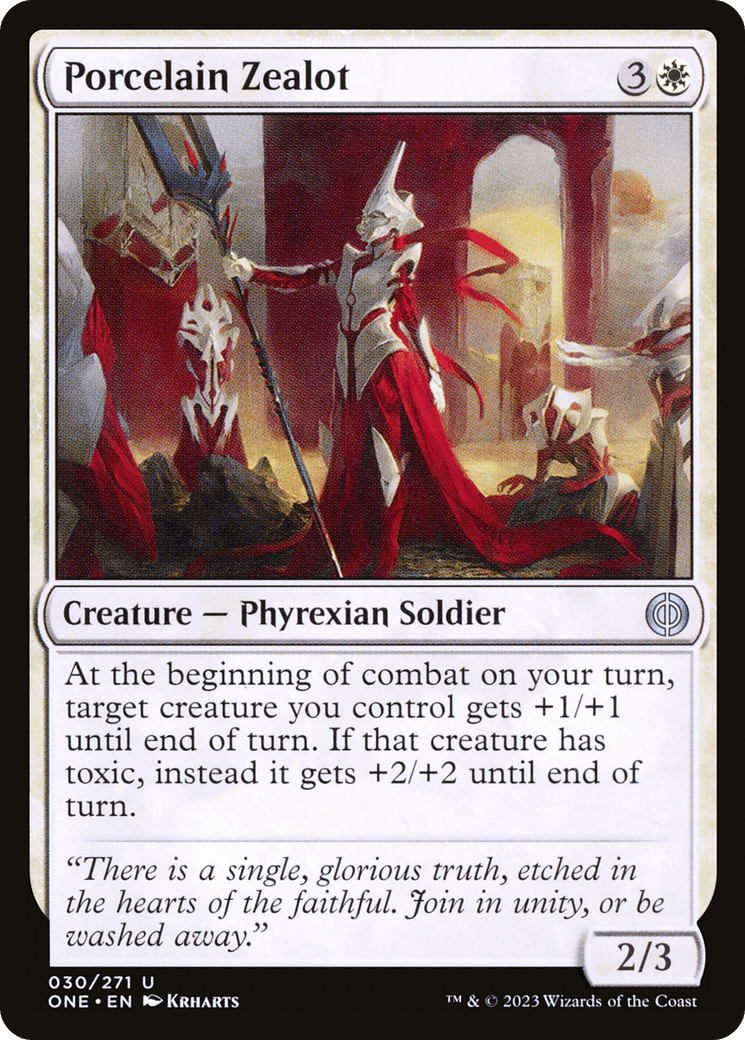 Porcelain Zealot [Phyrexia: All Will Be One] MTG Single Magic: The Gathering  | Multizone: Comics And Games