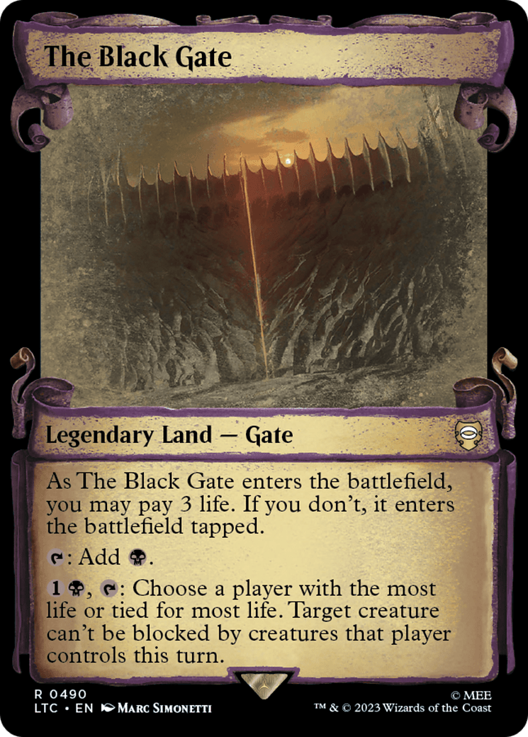 The Black Gate [The Lord of the Rings: Tales of Middle-Earth Commander Showcase Scrolls] MTG Single Magic: The Gathering  | Multizone: Comics And Games