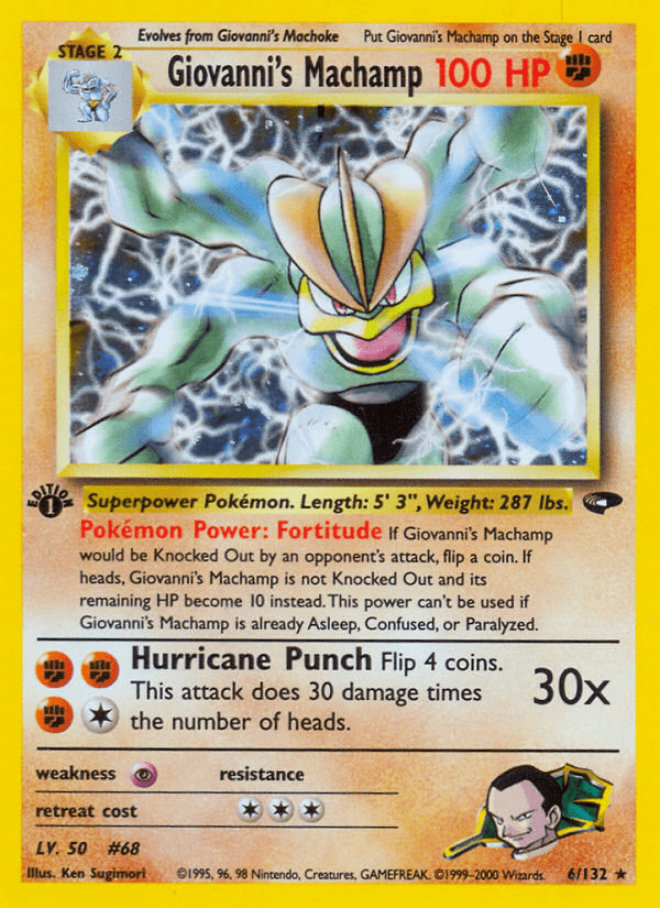 Giovanni's Machamp (6/132) [Gym Challenge 1st Edition] Pokemon Single Pokémon  | Multizone: Comics And Games