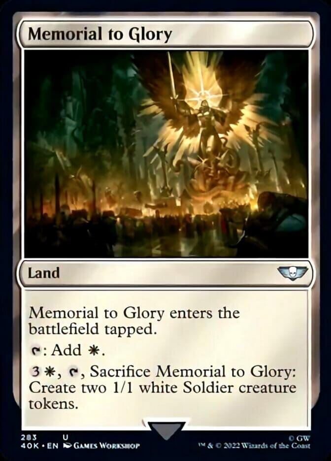 Memorial to Glory [Universes Beyond: Warhammer 40,000] MTG Single Magic: The Gathering  | Multizone: Comics And Games
