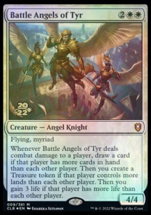 Battle Angels of Tyr [Commander Legends: Battle for Baldur's Gate Prerelease Promos] MTG Single Magic: The Gathering  | Multizone: Comics And Games