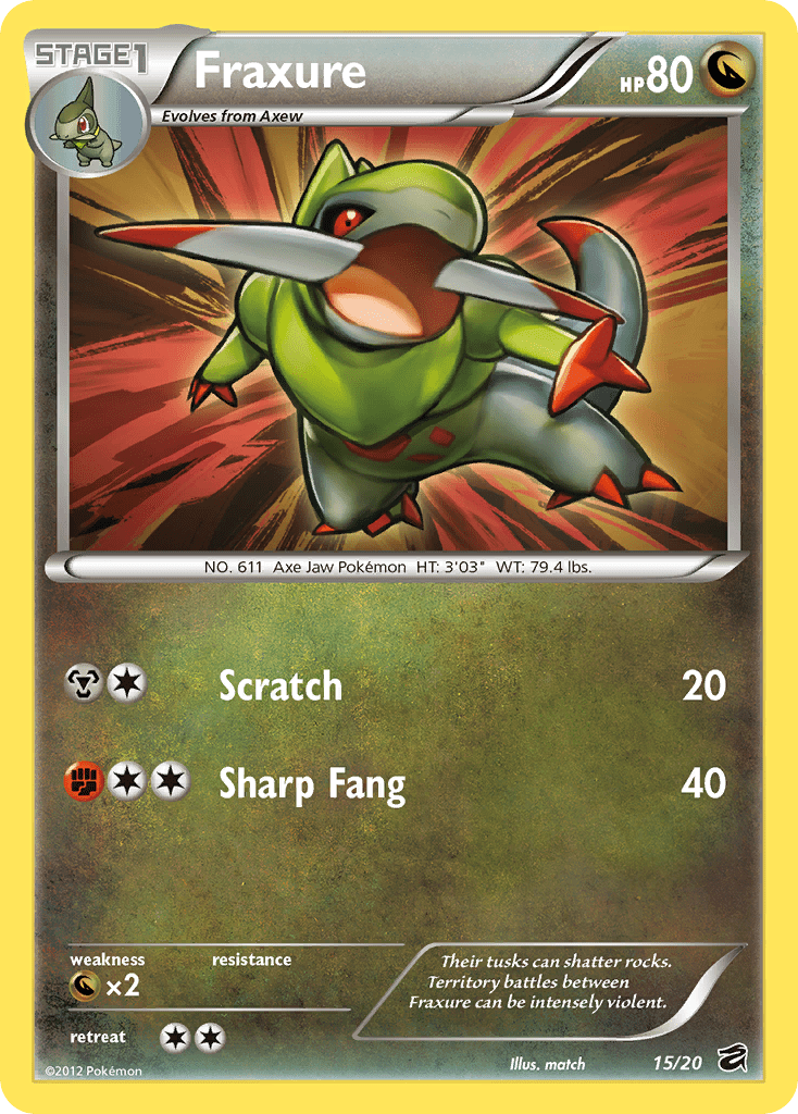 Fraxure (15/20) [Black & White: Dragon Vault] Pokemon Single Pokémon  | Multizone: Comics And Games