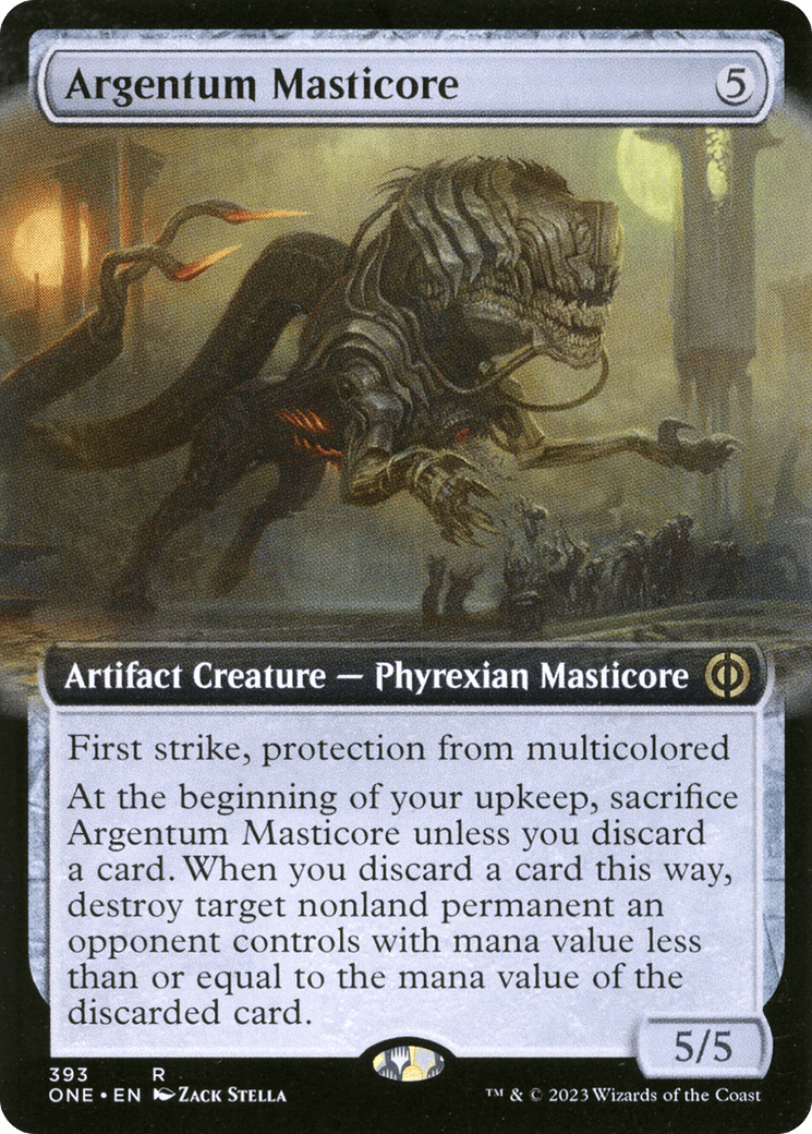 Argentum Masticore (Extended Art) [Phyrexia: All Will Be One] MTG Single Magic: The Gathering  | Multizone: Comics And Games