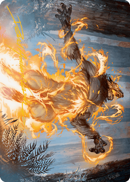Burn the Accursed Art Card (Gold-Stamped Signature) [Innistrad: Midnight Hunt Art Series] MTG Single Magic: The Gathering  | Multizone: Comics And Games
