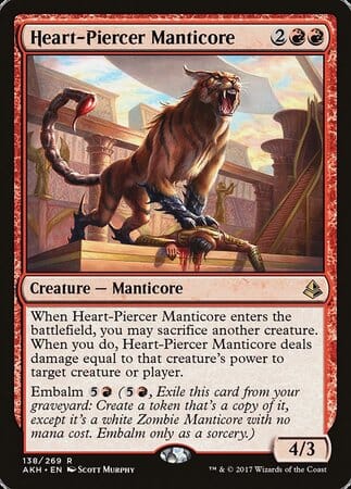 Heart-Piercer Manticore [Amonkhet] MTG Single Magic: The Gathering  | Multizone: Comics And Games