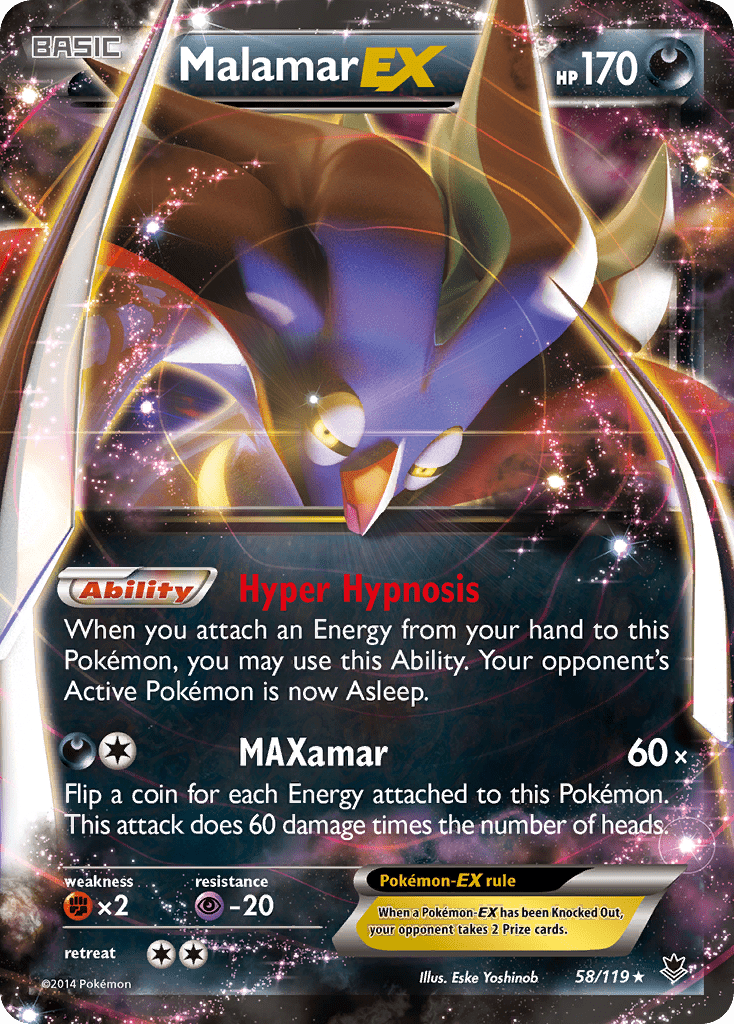 Malamar EX (58/119) [XY: Phantom Forces] Pokemon Single Pokémon  | Multizone: Comics And Games
