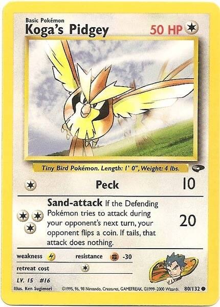 Koga's Pidgey (80/132) [Gym Challenge Unlimited] Pokemon Single Pokémon  | Multizone: Comics And Games