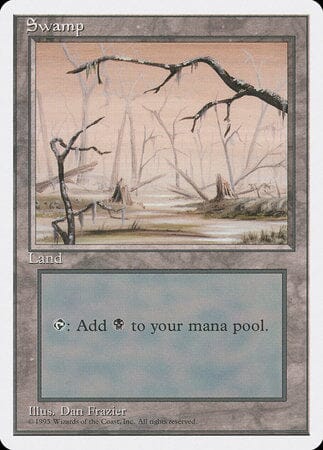 Swamp (B) [Fourth Edition] MTG Single Magic: The Gathering  | Multizone: Comics And Games