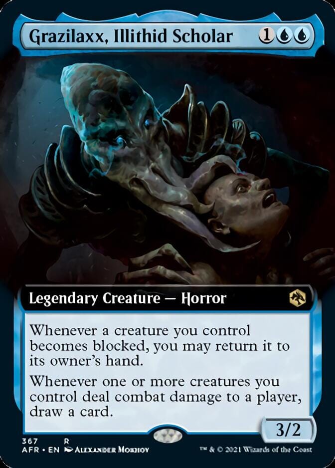 Grazilaxx, Illithid Scholar (Extended) [Dungeons & Dragons: Adventures in the Forgotten Realms] MTG Single Magic: The Gathering  | Multizone: Comics And Games