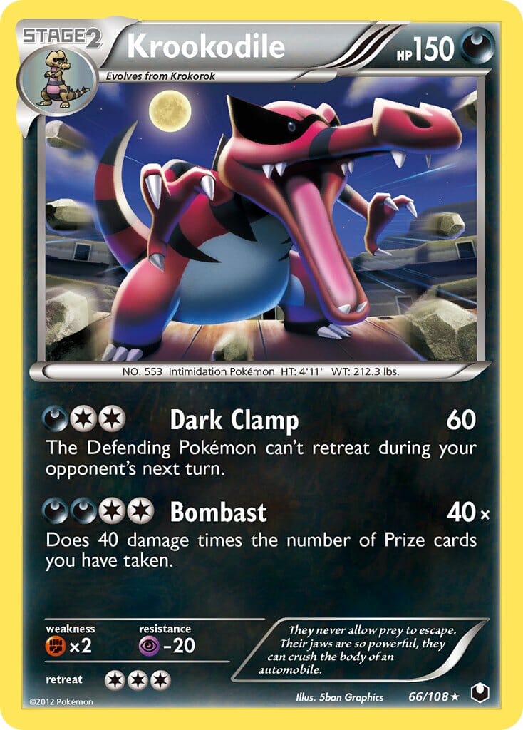 Krookodile (66/108) (Cosmos Holo) (Blister Exclusive) [Black & White: Dark Explorers] Pokemon Single Pokémon  | Multizone: Comics And Games