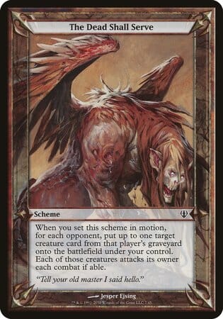 The Dead Shall Serve (Archenemy) [Archenemy Schemes] MTG Single Magic: The Gathering  | Multizone: Comics And Games
