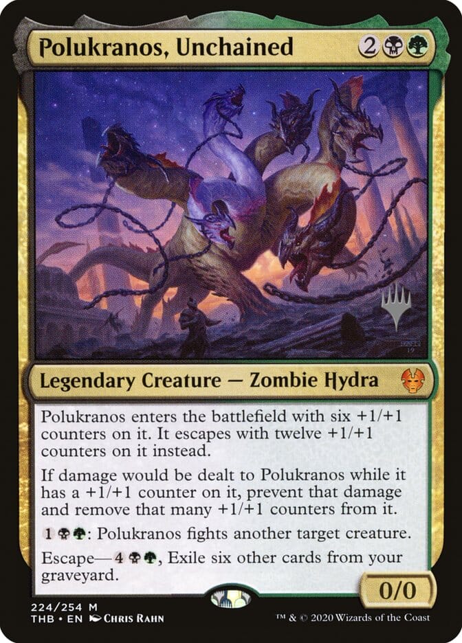 Polukranos, Unchained (Promo Pack) [Theros Beyond Death Promos] MTG Single Magic: The Gathering  | Multizone: Comics And Games