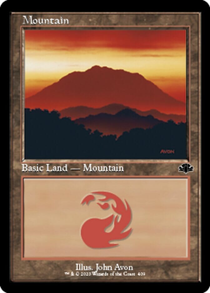 Mountain (409) (Retro) [Dominaria Remastered] MTG Single Magic: The Gathering  | Multizone: Comics And Games