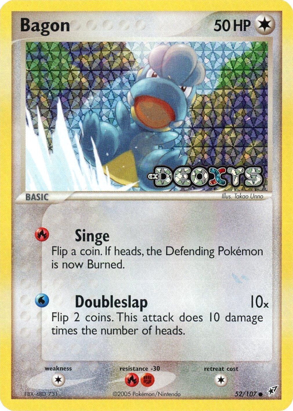 Bagon (52/107) (Stamped) [EX: Deoxys] Pokemon Single Pokémon  | Multizone: Comics And Games