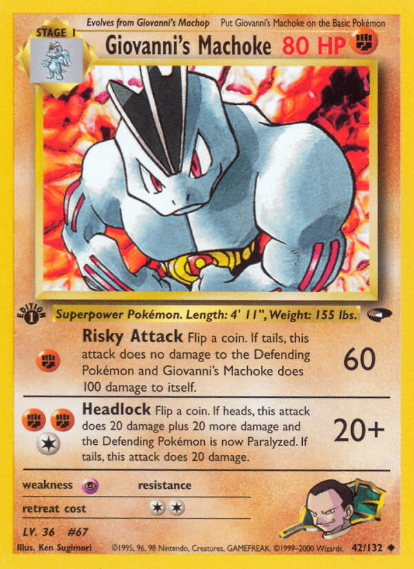 Giovanni's Machoke (42/132) [Gym Challenge 1st Edition] Pokemon Single Pokémon  | Multizone: Comics And Games