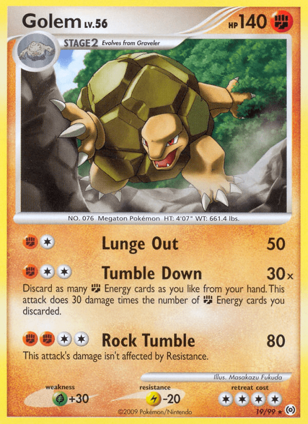 Golem (19/99) [Platinum: Arceus] Pokemon Single Pokémon  | Multizone: Comics And Games