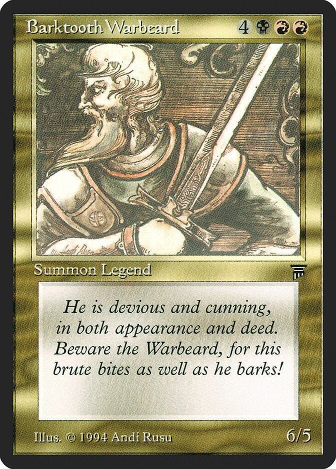 Barktooth Warbeard [Legends] MTG Single Magic: The Gathering  | Multizone: Comics And Games