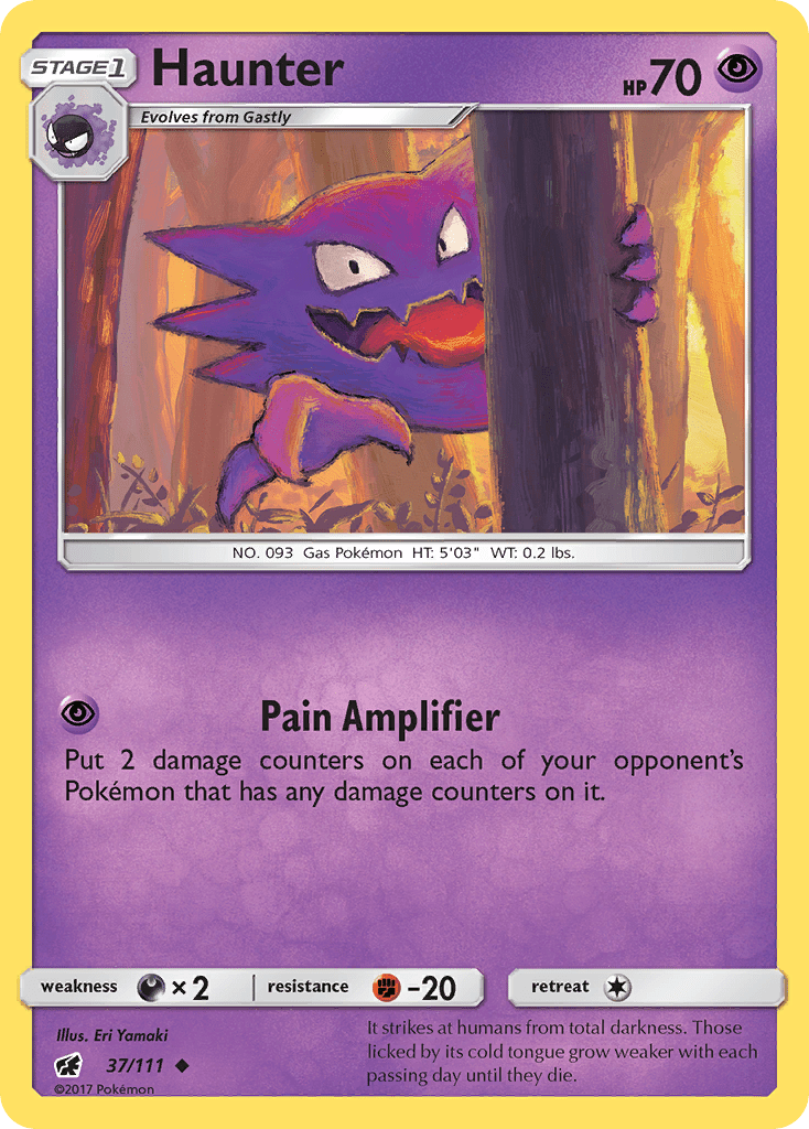 Haunter (37/111) [Sun & Moon: Crimson Invasion] Pokemon Single Pokémon  | Multizone: Comics And Games