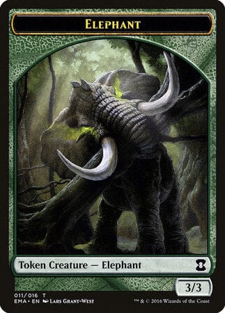 Elephant Token [Eternal Masters Tokens] MTG Single Magic: The Gathering  | Multizone: Comics And Games