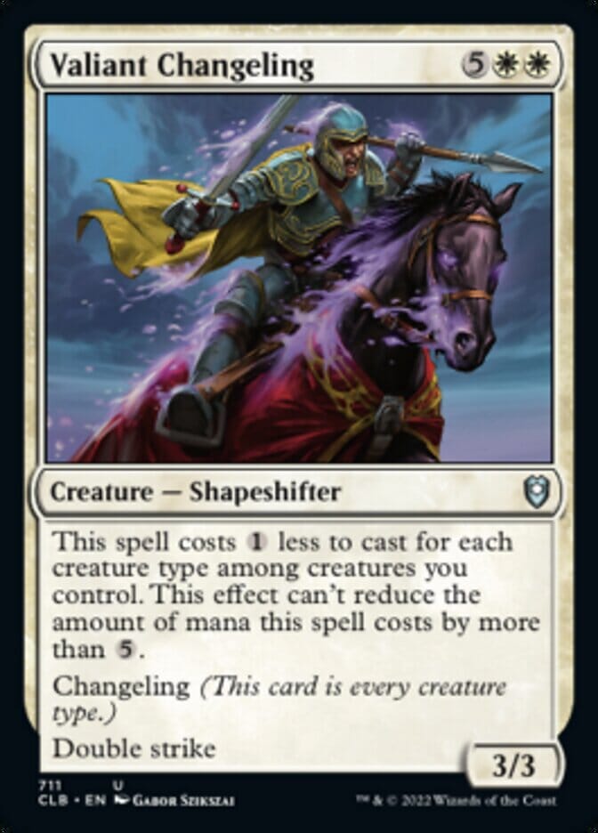 Valiant Changeling [Commander Legends: Battle for Baldur's Gate] MTG Single Magic: The Gathering  | Multizone: Comics And Games