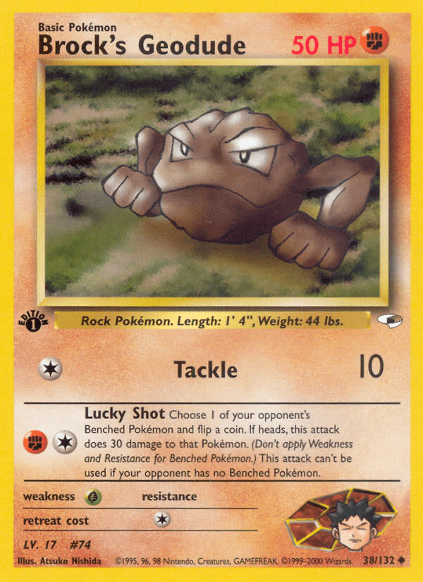 Brock's Geodude (38/132) [Gym Heroes 1st Edition] Pokemon Single Pokémon  | Multizone: Comics And Games